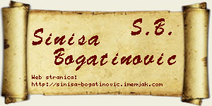 Siniša Bogatinović vizit kartica